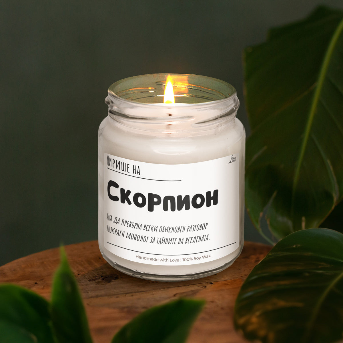 Мирише на Скорпион и тайните на Вселената Ароматна Соева Свещ
