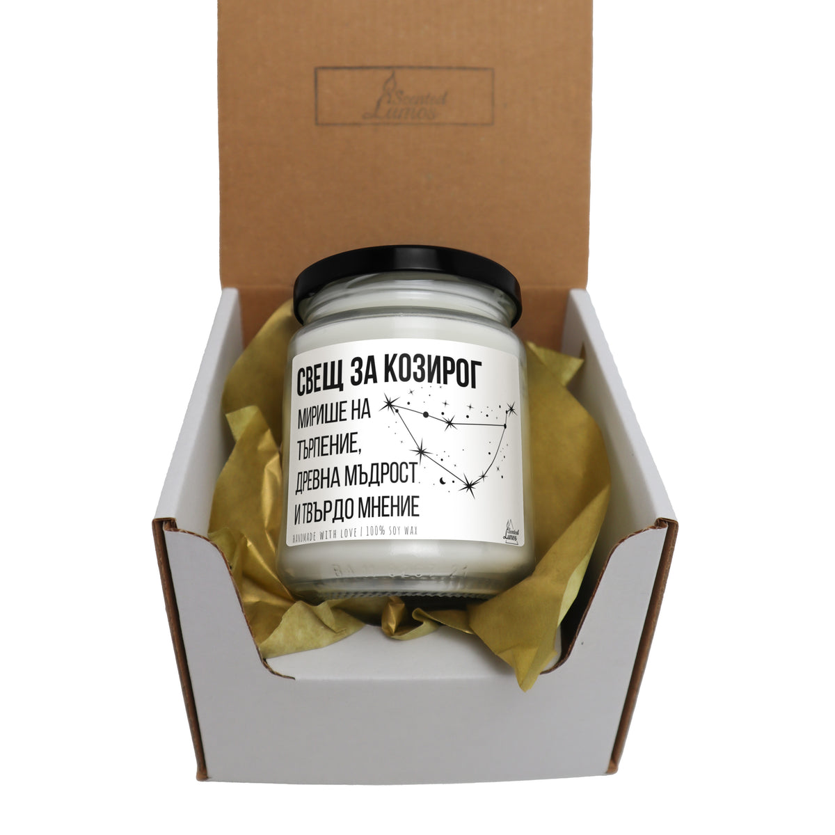 Свещ за Козирог Ароматна Соева Свещ
