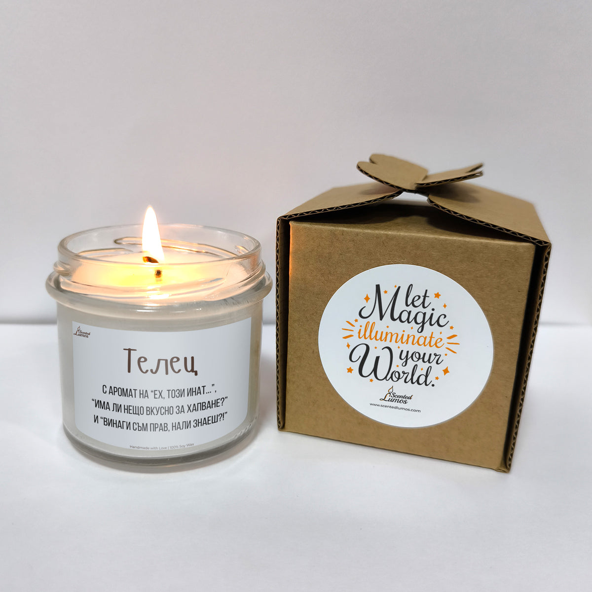 Телец - Винаги съм прав, нали знаеш?! Ароматна Соева Свещ