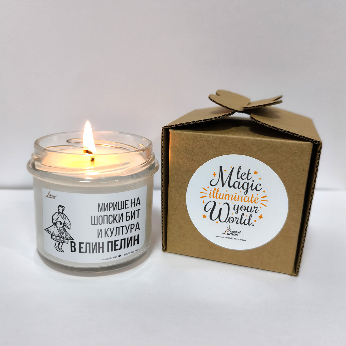 Мирише на шопски бит и култура в Елин Пелин Ароматна Соева Свещ