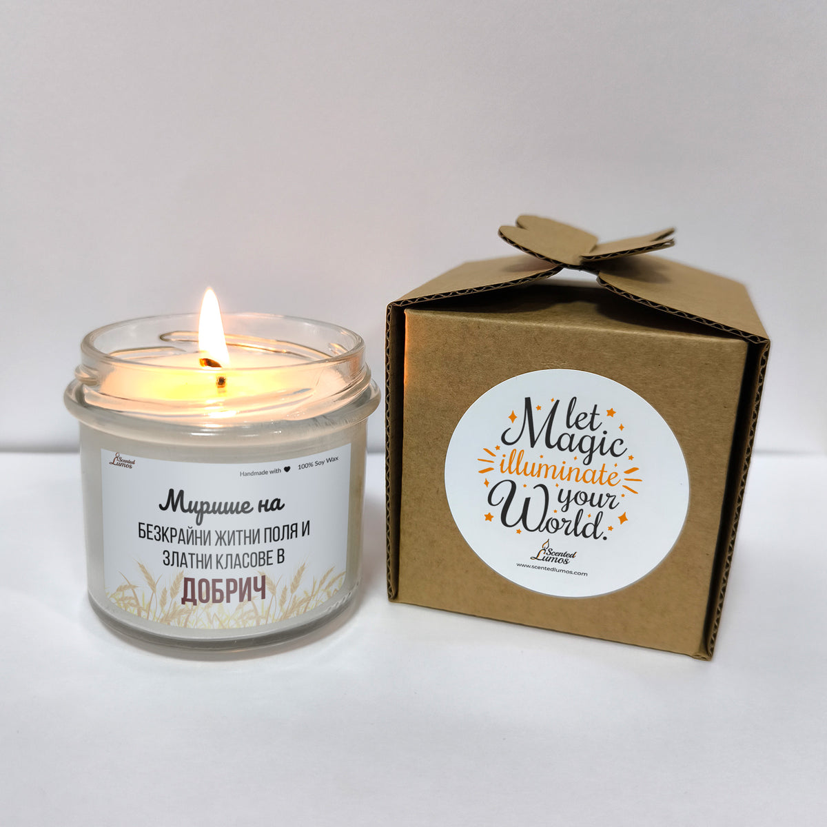 Мирише на Добрич Ароматна Соева Свещ