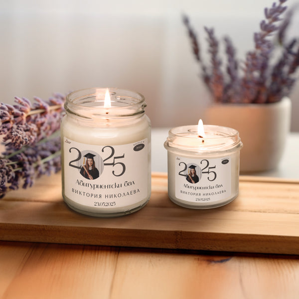 Випуск 2025 Персонализирана Ароматна Соева Свещ за бал
