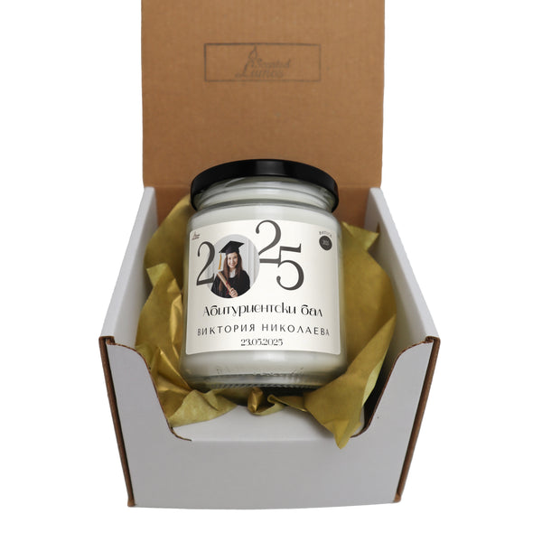 Випуск 2025 Персонализирана Ароматна Соева Свещ за бал