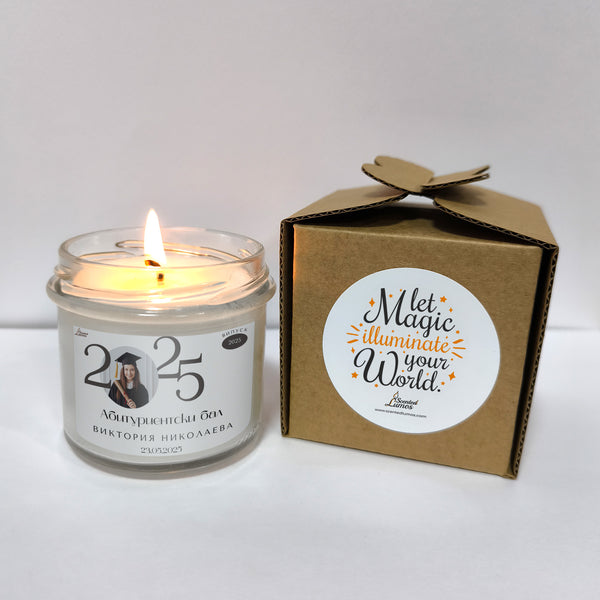 Випуск 2025 Персонализирана Ароматна Соева Свещ за бал