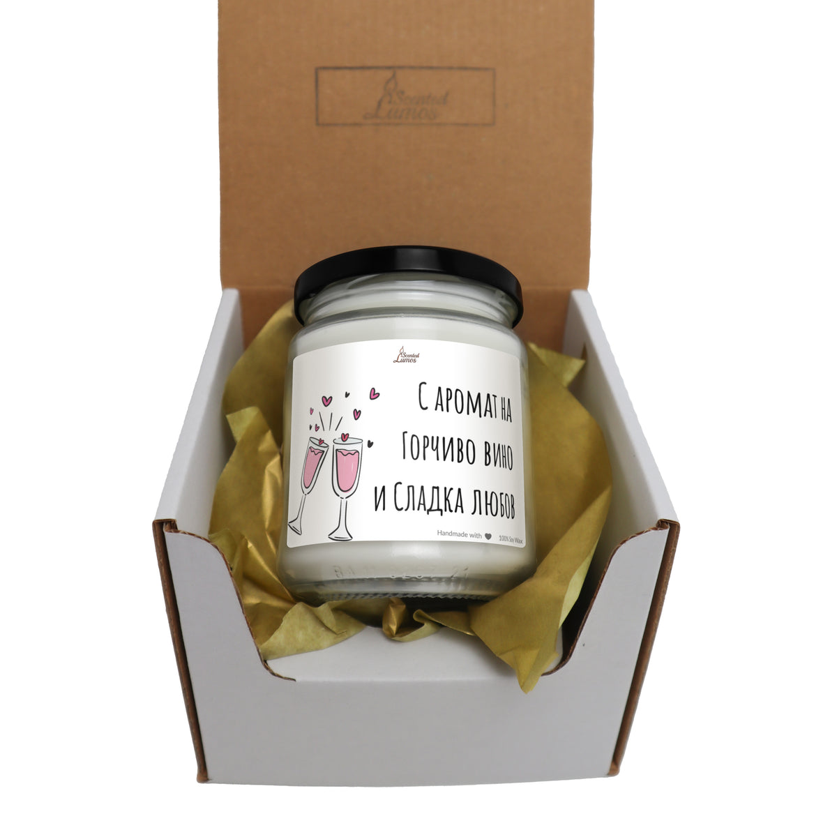 Горчиво вино и сладка любов Ароматна соева свещ