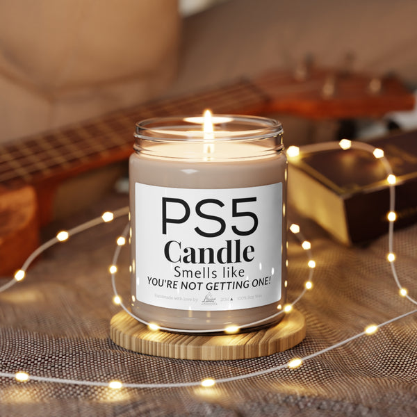 PS5 Candle, smells like you are not getting one Scented Soy Candle