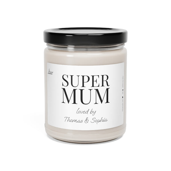 Super Mom Personalized Scented Soy Candle