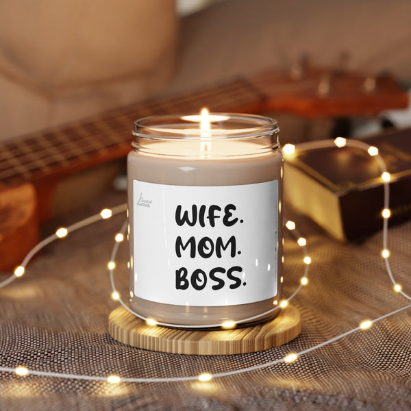 Wife Mom Boss Scented Soy Candle