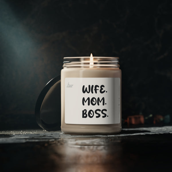 Wife Mom Boss Scented Soy Candle