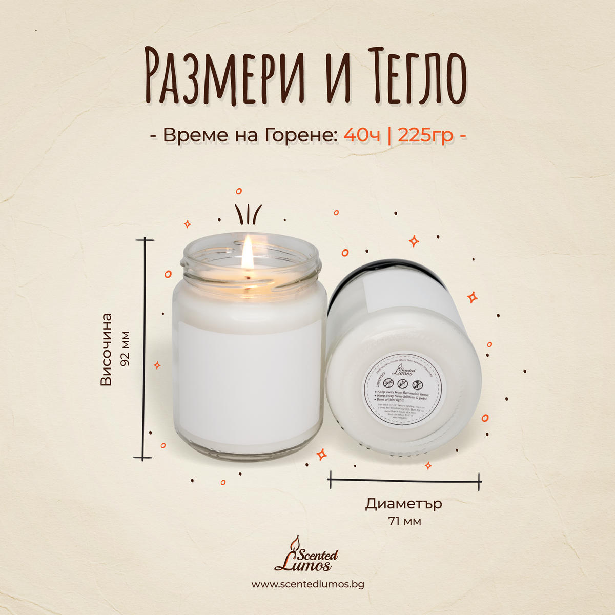 Personalized Candle with Photo and Text