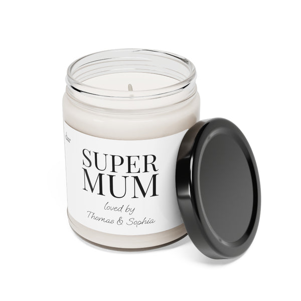 Super Mom Personalized Scented Soy Candle