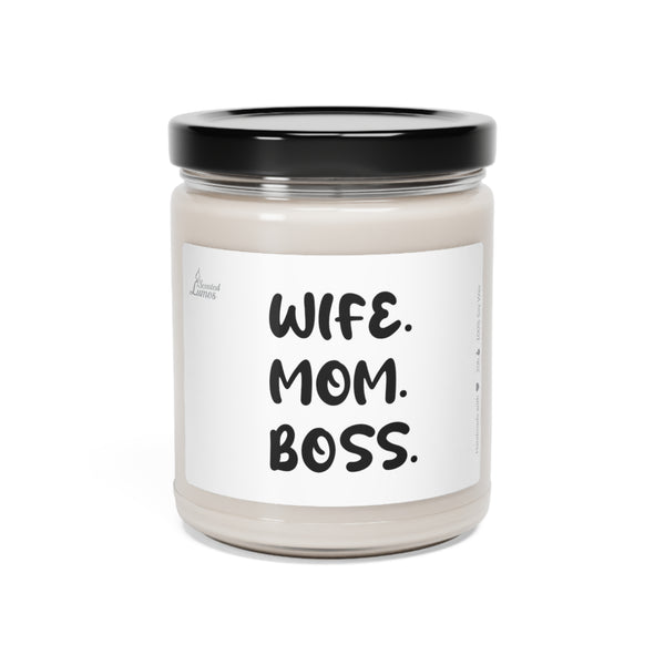 Wife Mom Boss Scented Soy Candle