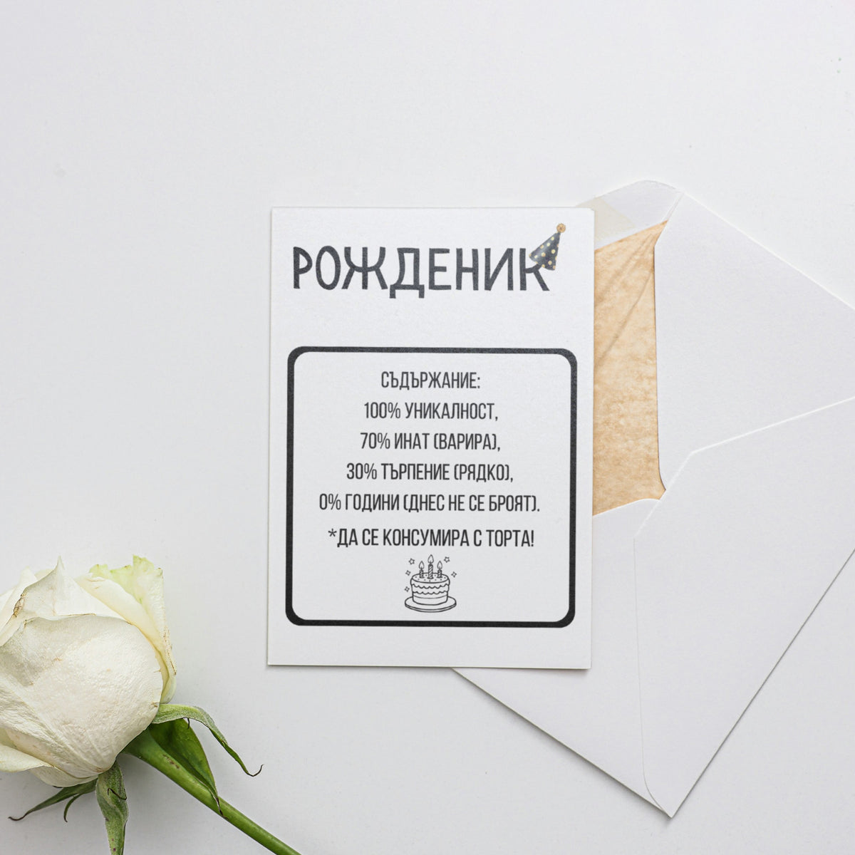 Рожденик: Съдържание Картичка за рожден ден