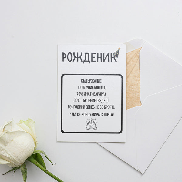 Рожденик: Съдържание Картичка за рожден ден