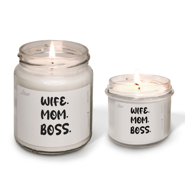 Wife Mom Boss Scented Soy Candle