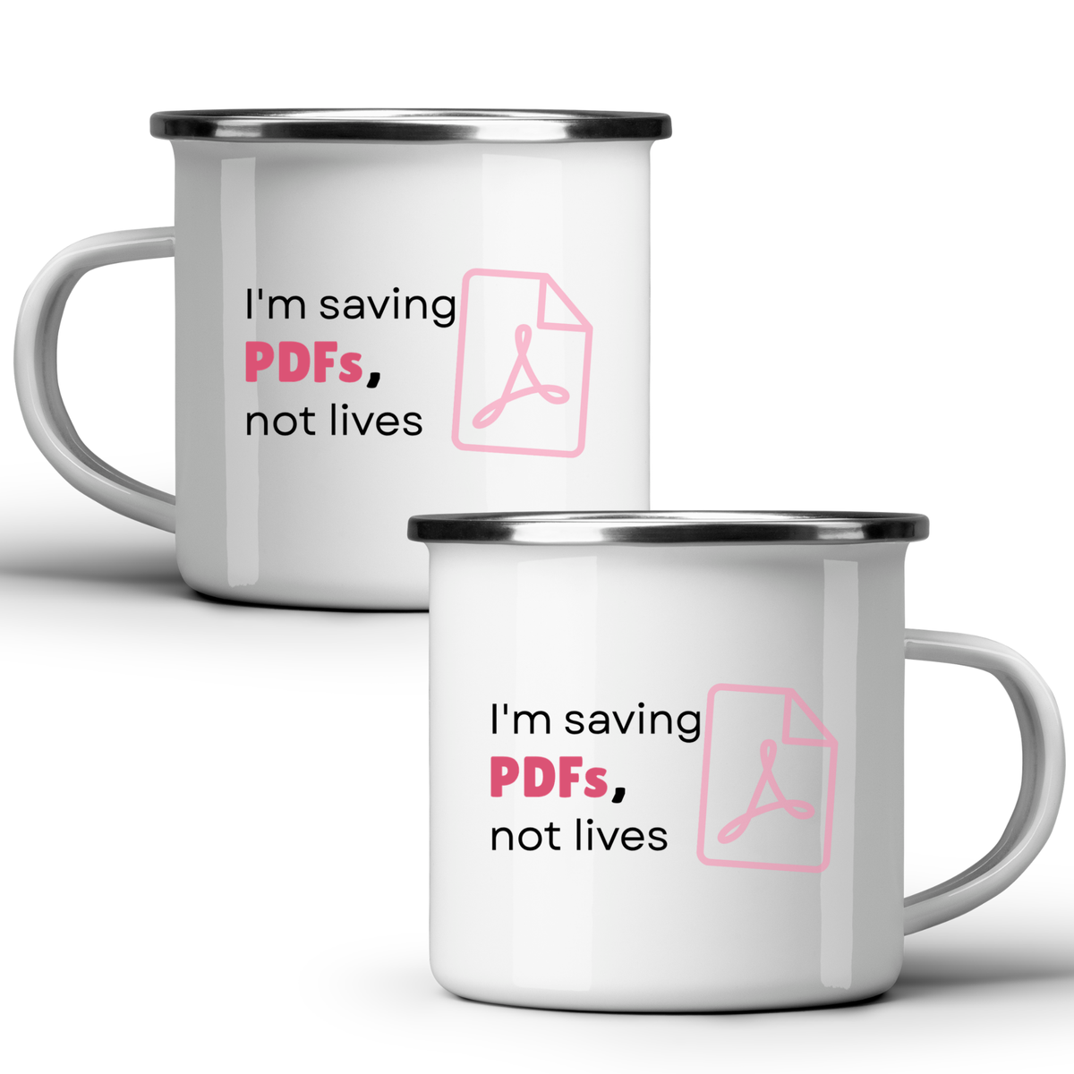 I'm saving PDFs, not lives Бяла чаша 350 мл