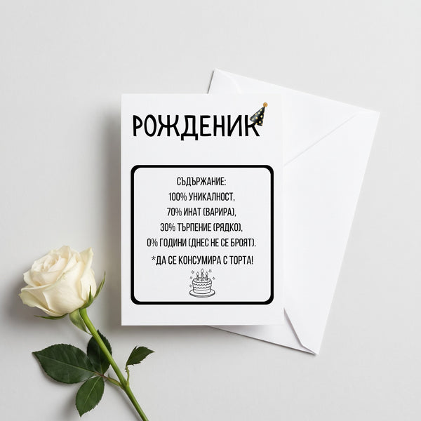 Рожденик: Съдържание Картичка за рожден ден