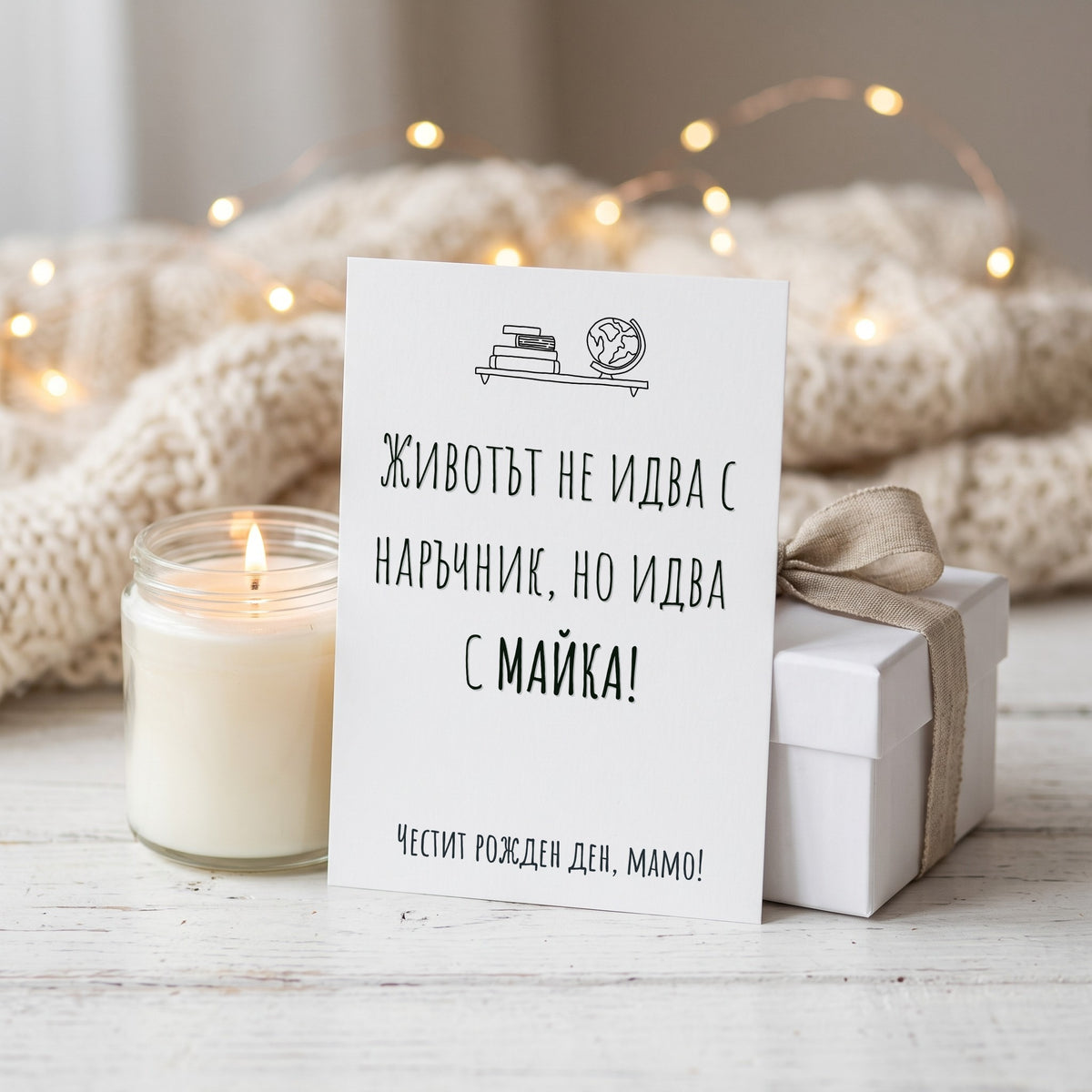 Животът идва с майка - Картичка Рожден Ден