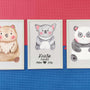 Bear, Koala and Panda - 3 poster set